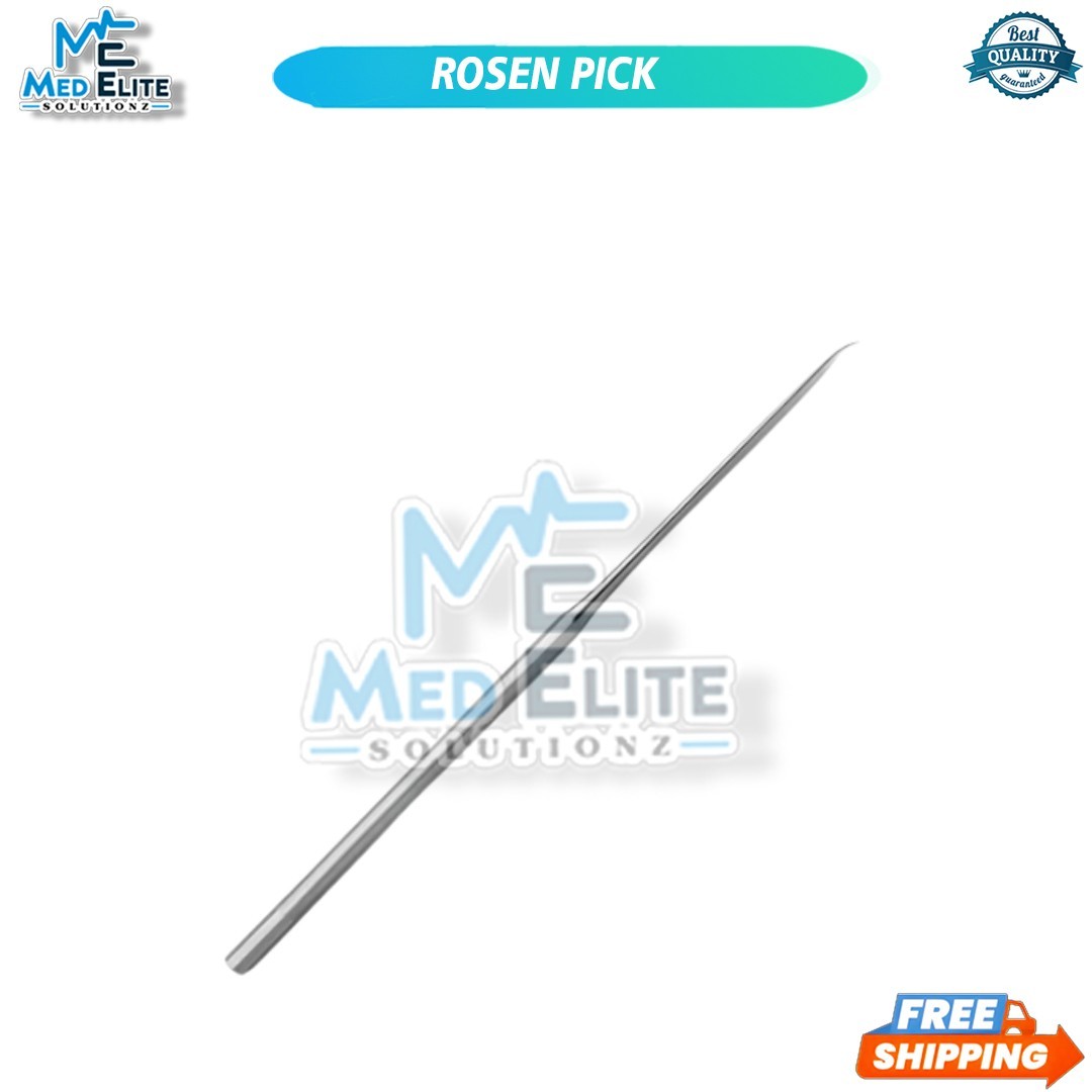 Rosen Pick, 6.25 Angled Tip, 1.5 mm Angled from Tip, Premium German Stainless