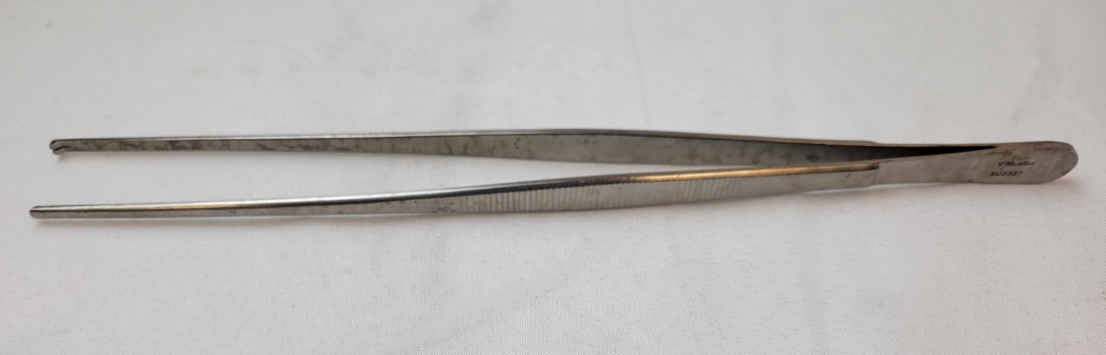 V. Mueller SU2337 Tissue Forceps, 25 cm, 1×2 Teeth w/ Smooth Jaws