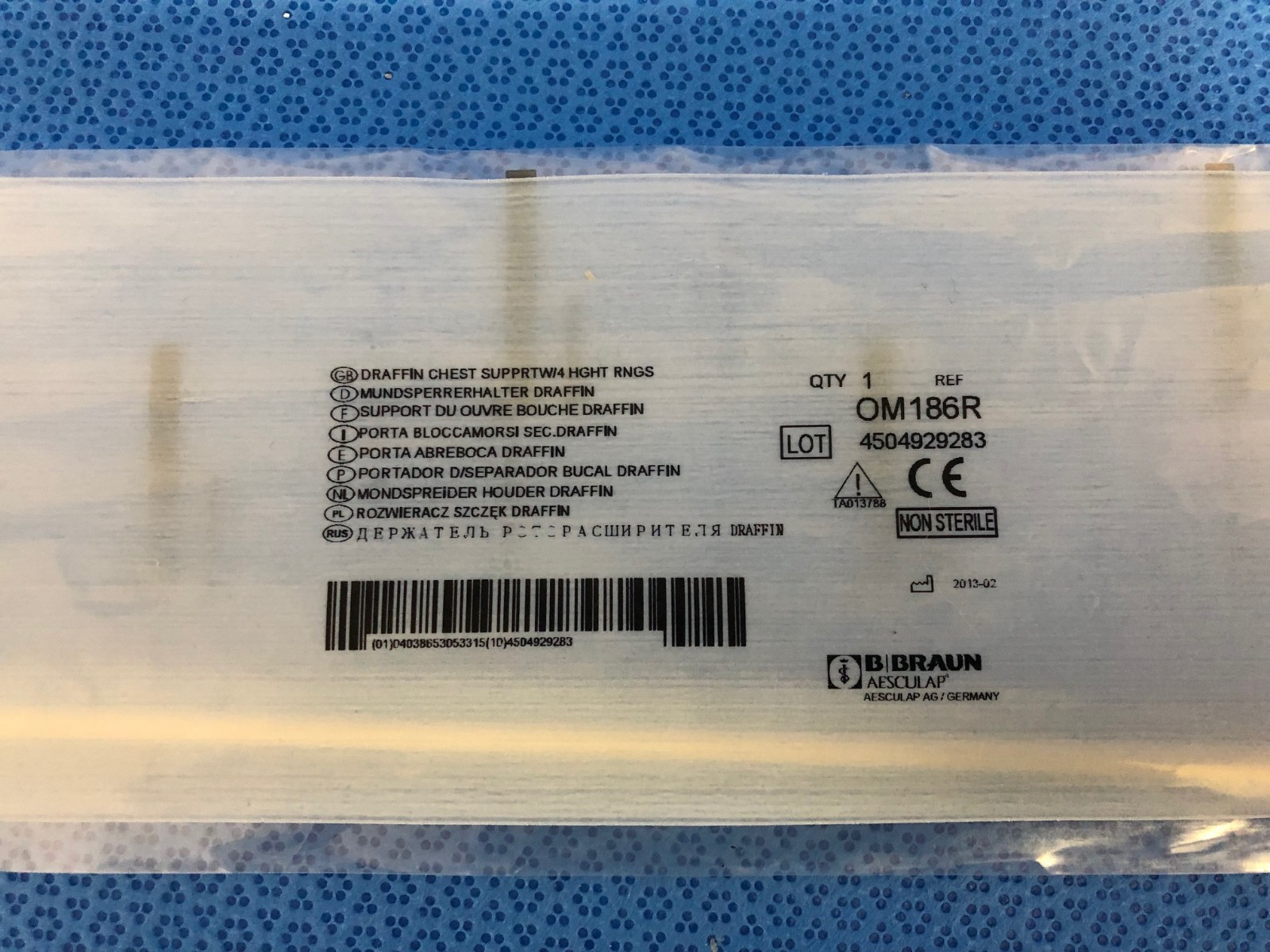 Aesculap OM186R Draffin Chest Support W/4 Hght Rings