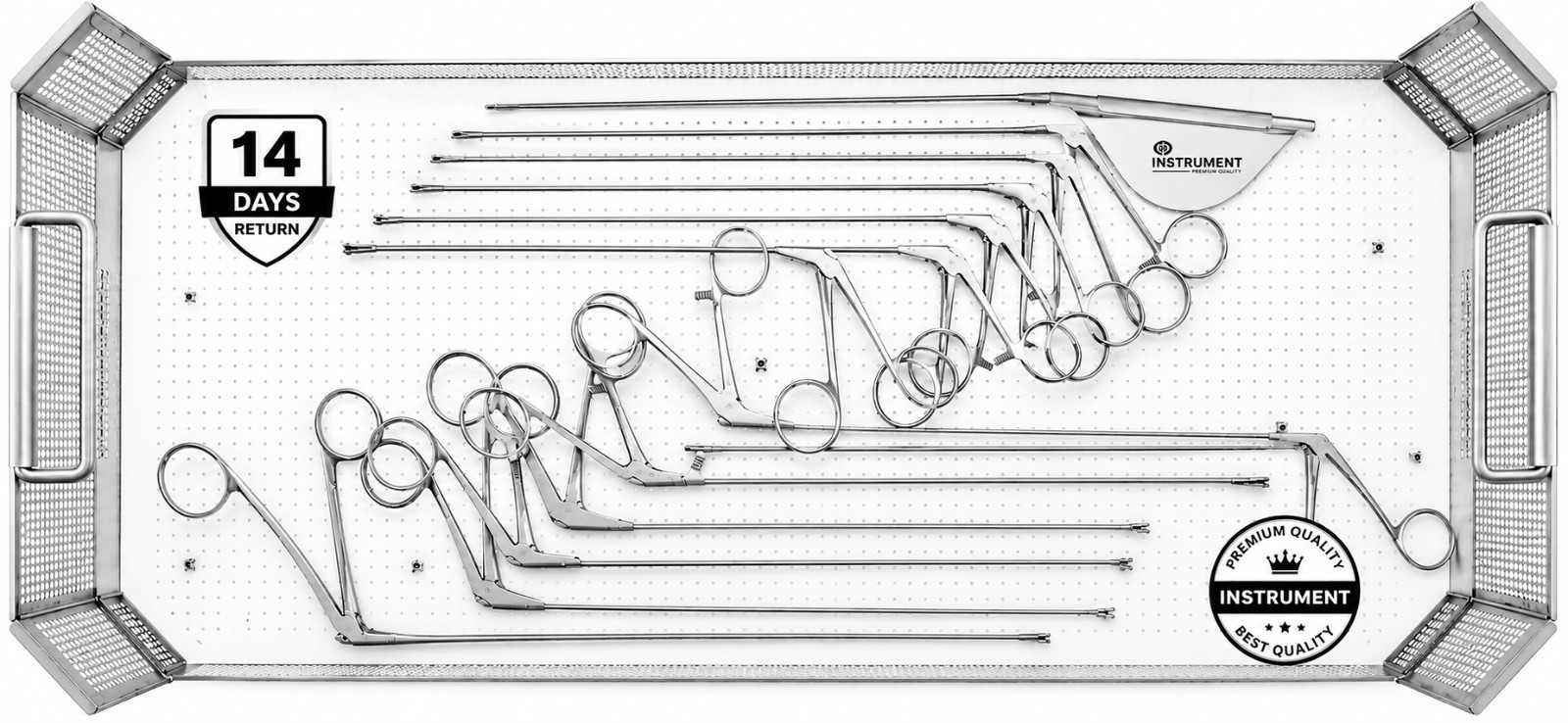 Karl Storz Pilling Laryngeal Instrument Set 14 Pcs w/ Sterilization Case ENT