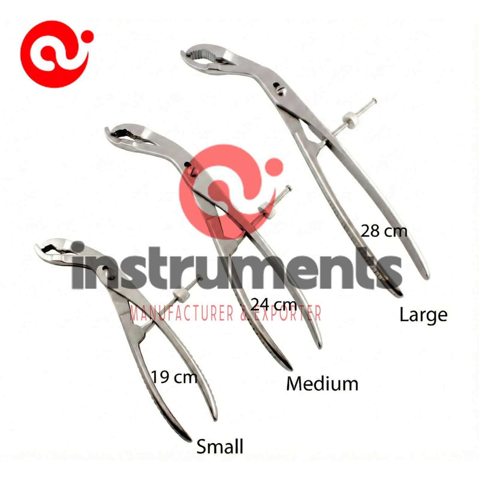New Verbrugge Bone Holding Forceps S.M.L 3 PCs Set Orthopedic Instruments By Ai