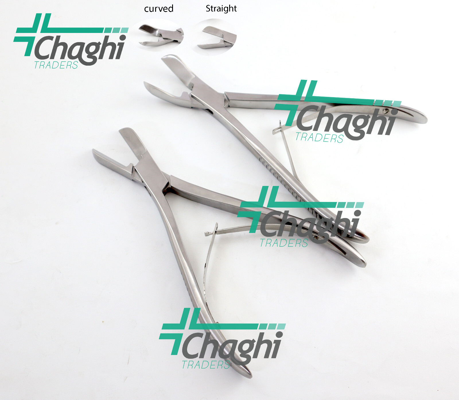 Liston Bone Cutting Forceps 22 cm curved and straight 2 PCs Set By Chaghi Trader