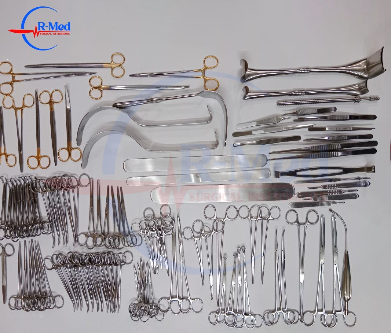 Basic Laparotomy 104 PCs Set General Surgery Instruments Best Quality
