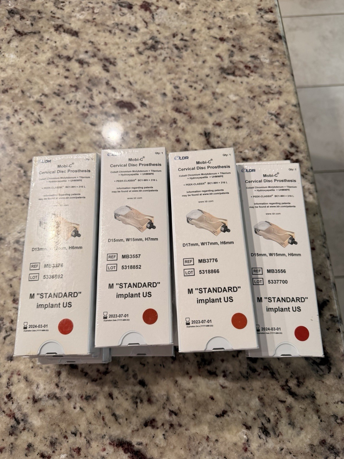 LDR Mobi-C Cervical Disc Prosthesis Implant, M Standard, MB3376 US Ortho