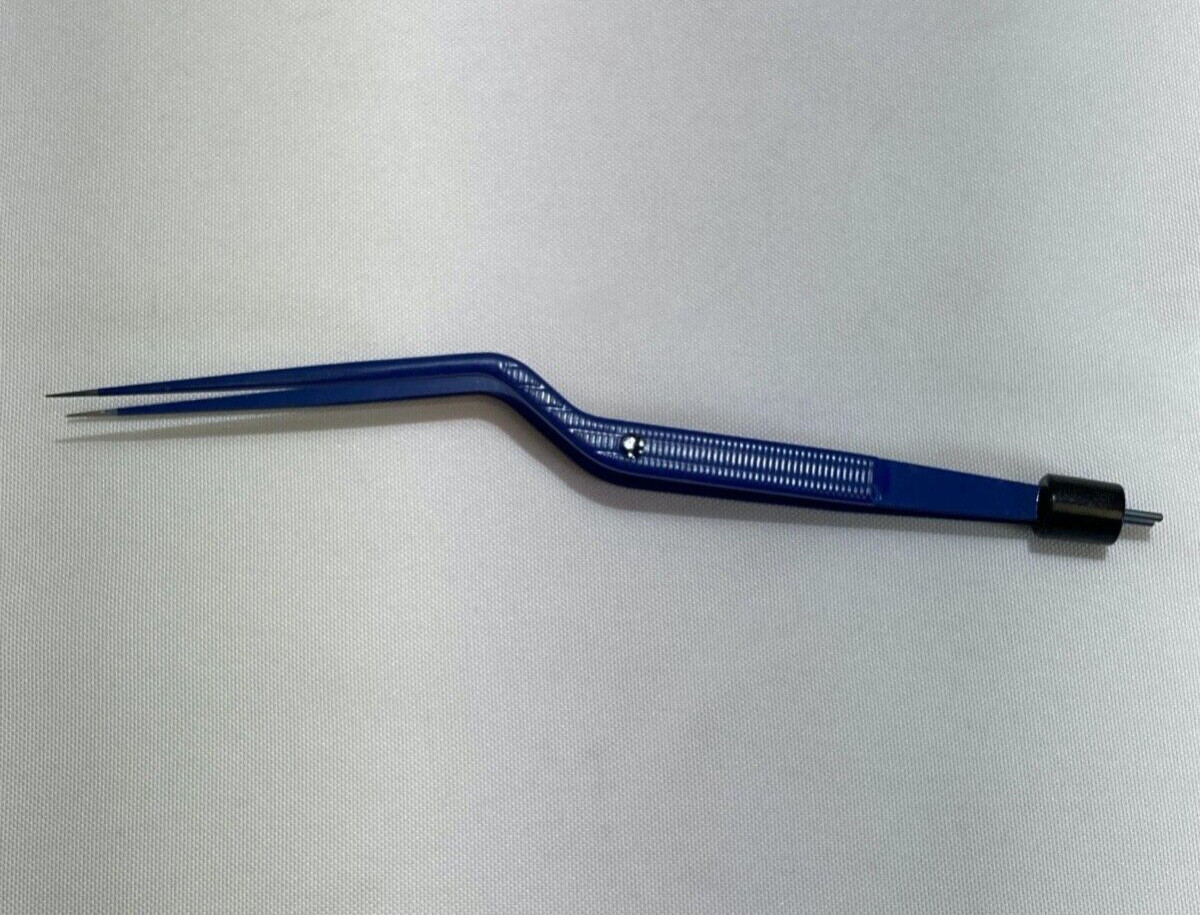 Koros 7042-30IT Titanium Bayonet Bipolar Forceps 0.5mm Tip L:8.75″ Neurology
