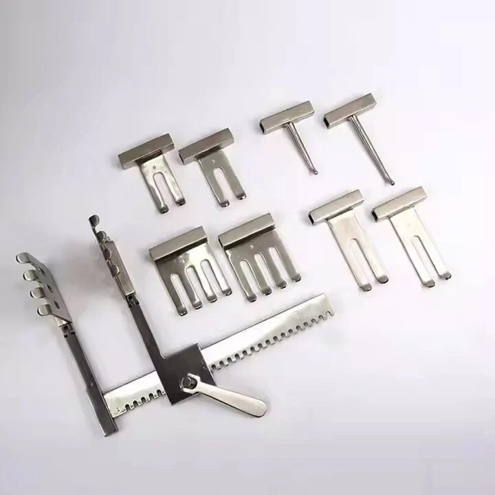 Surgical Instruments Orthopedic Spine Retractor Set 10 Blades with black coated