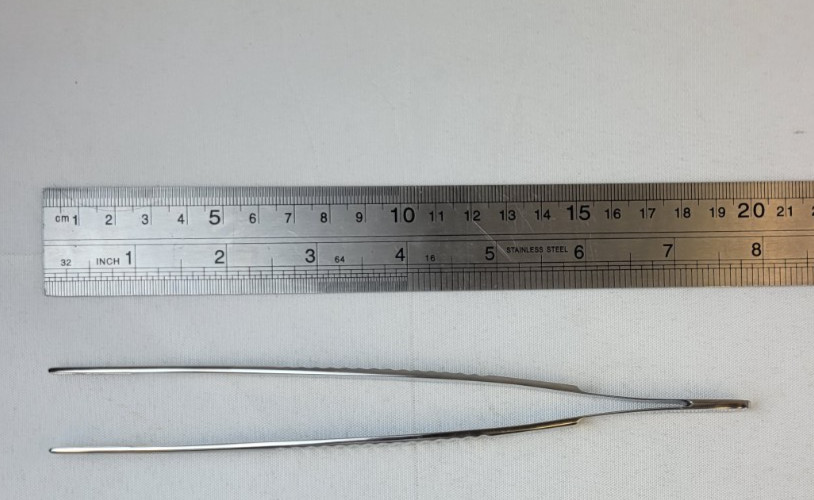 Scanlan 4004-45A DeBakey Forceps, Flat Handle, Serrated Grip, 7 ¾ inches