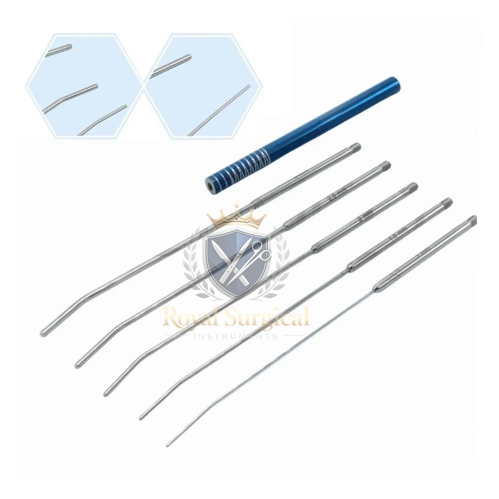 Mini Cervical Uterine Dilator Set With Interchangable Handle 1, 1.5, 2, 2.5, 3mm