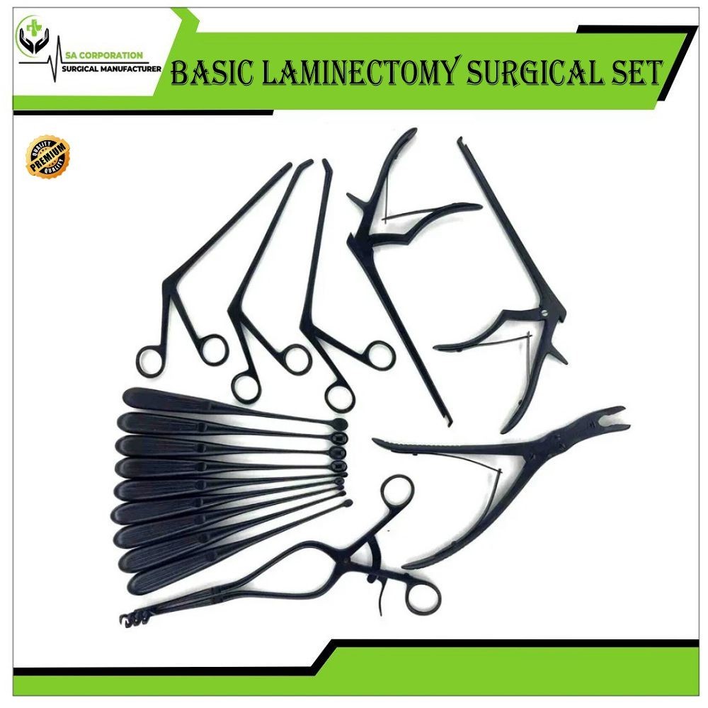 Basic Laminectomy Black Coated Surgical Set Orthopedic Instruments 16 Pcs Set A+