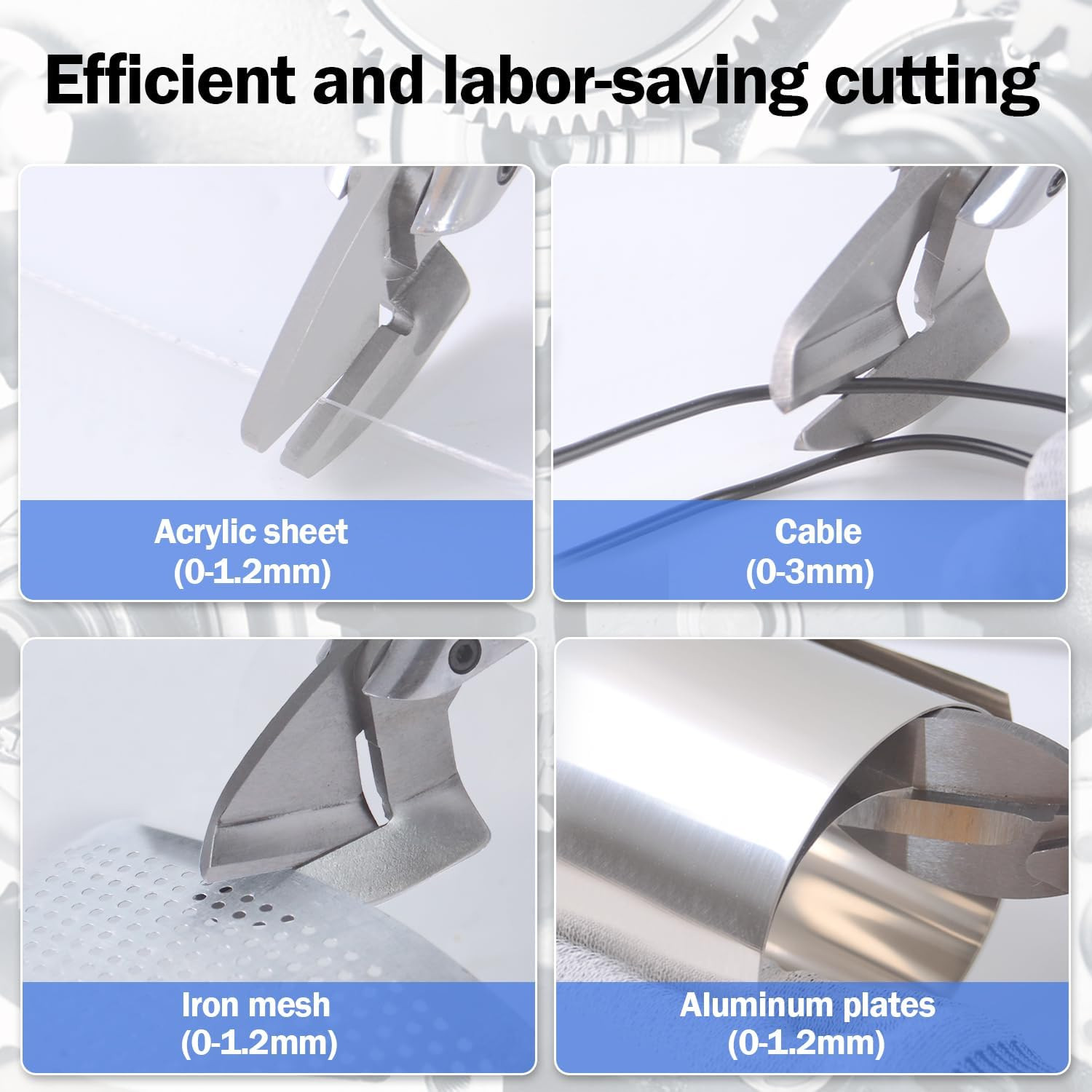 360° Pivoting Drill Metal Shear Attachment – for Curved & Straight Cutting, Prof
