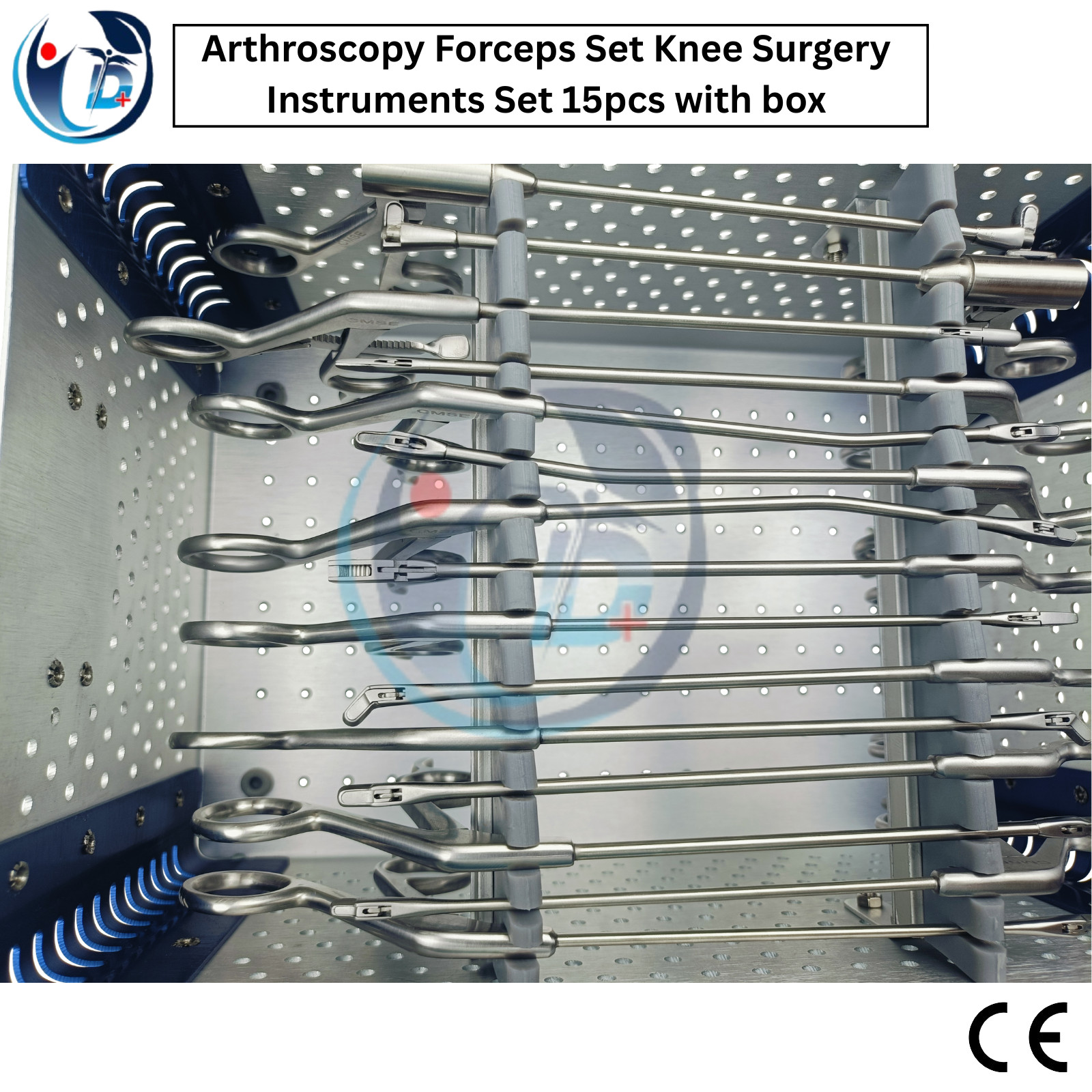 Arthroscopy Forceps Set 15 Pcs Knee Surgery Instruments w/ Sterilization Box