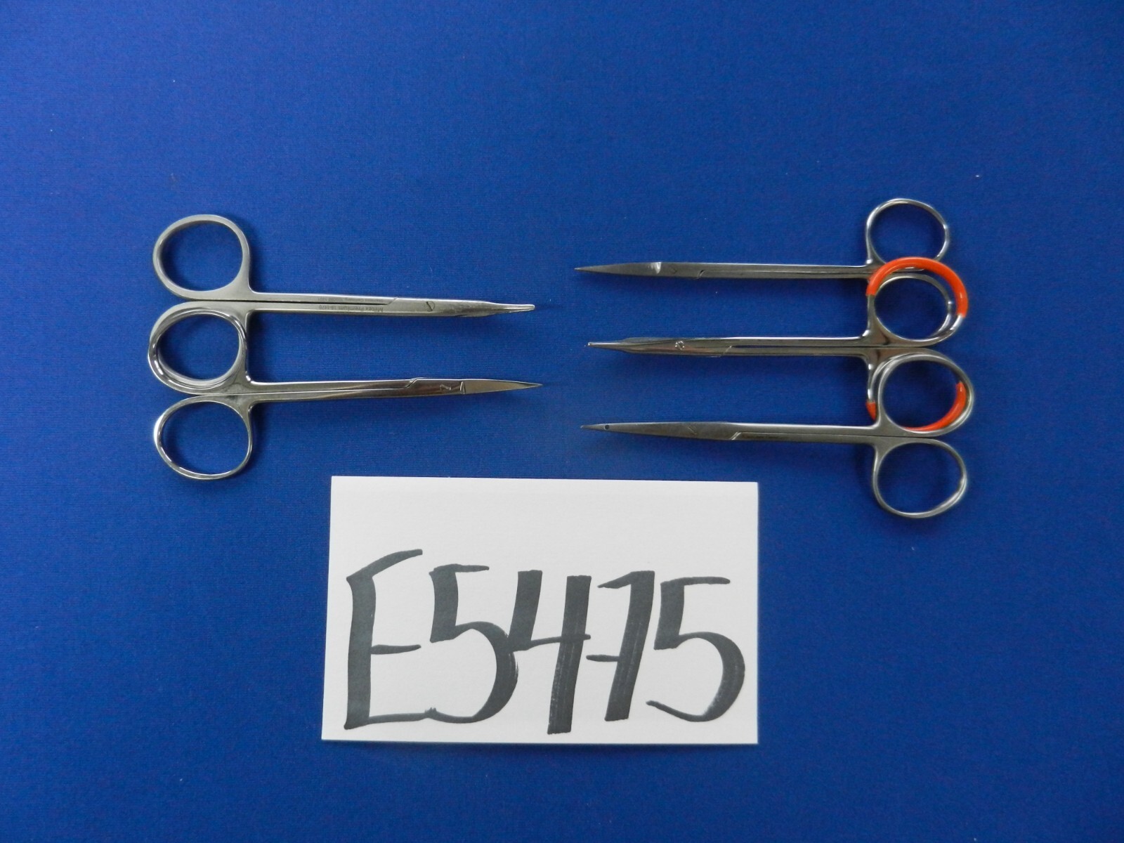 E5474 Ambler Jarit Miltex Lot of 5 Straight & Curved Scissors 11.5cm Long