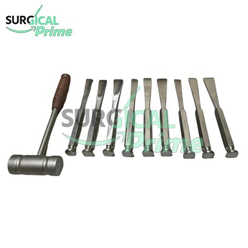 Stille Osteotome Bone Chisel & hammer Fiber Handle Orthopedic Instruments