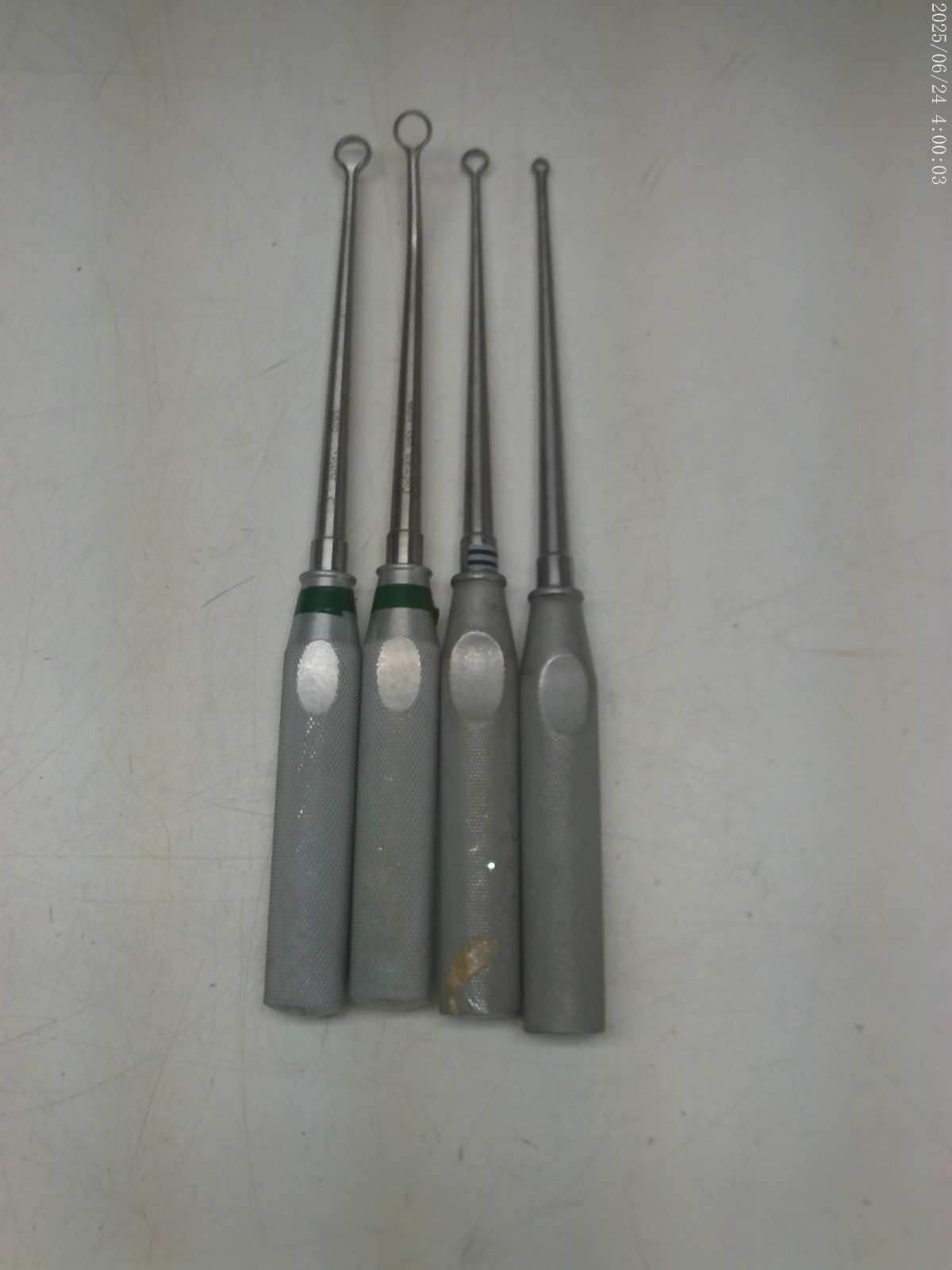 Lot 4) Codman Other Curette Round Ring Instruments 30-5 degree /8 mm 8908N 8808N