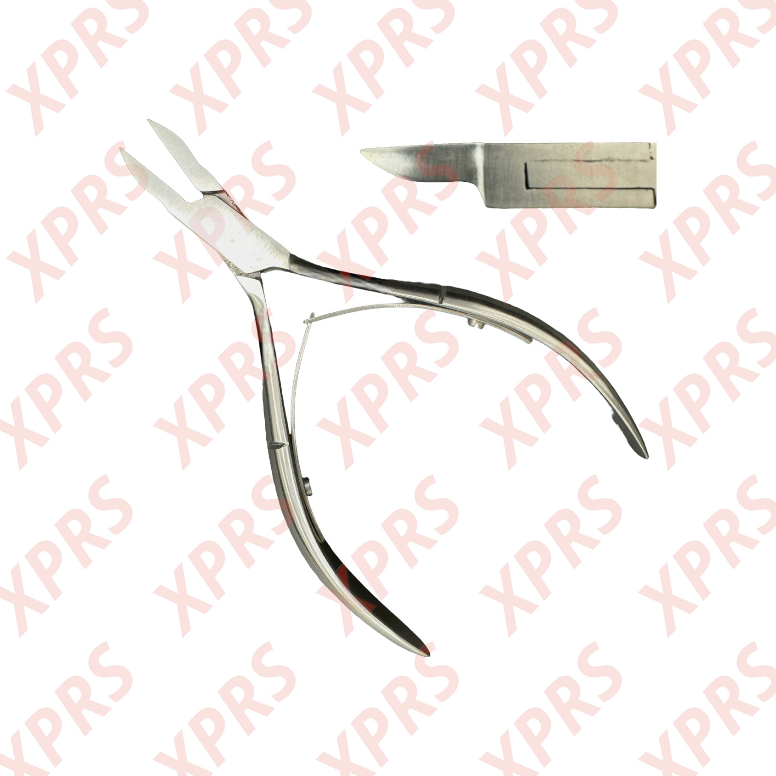 Set of 2 Nail Nipper, 5″, Straight, Delicate, Double Spring, Stainless