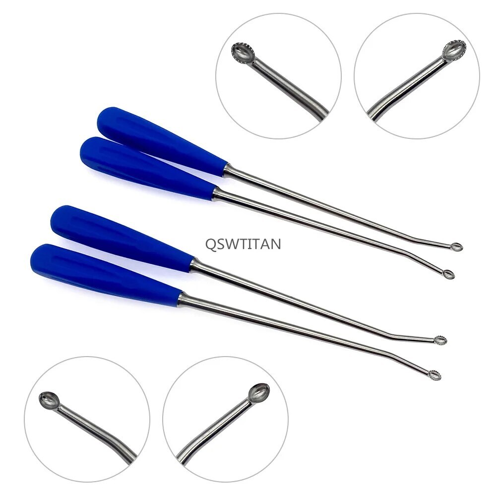 Bone Curette UBE Left Right Stainless Steel Orthopedic Surgical Instruments 1pc