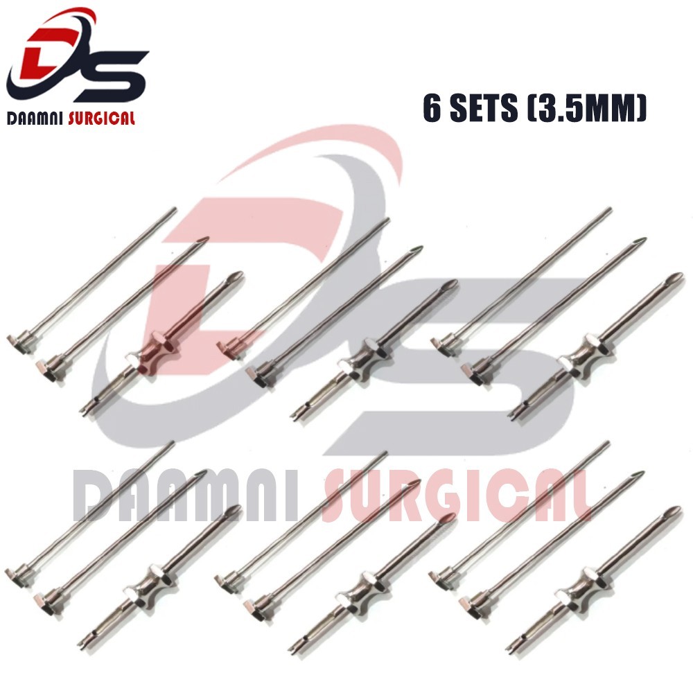 Set Of 6 HRT TROCAR 3.5mm Cannula & Obturator Set