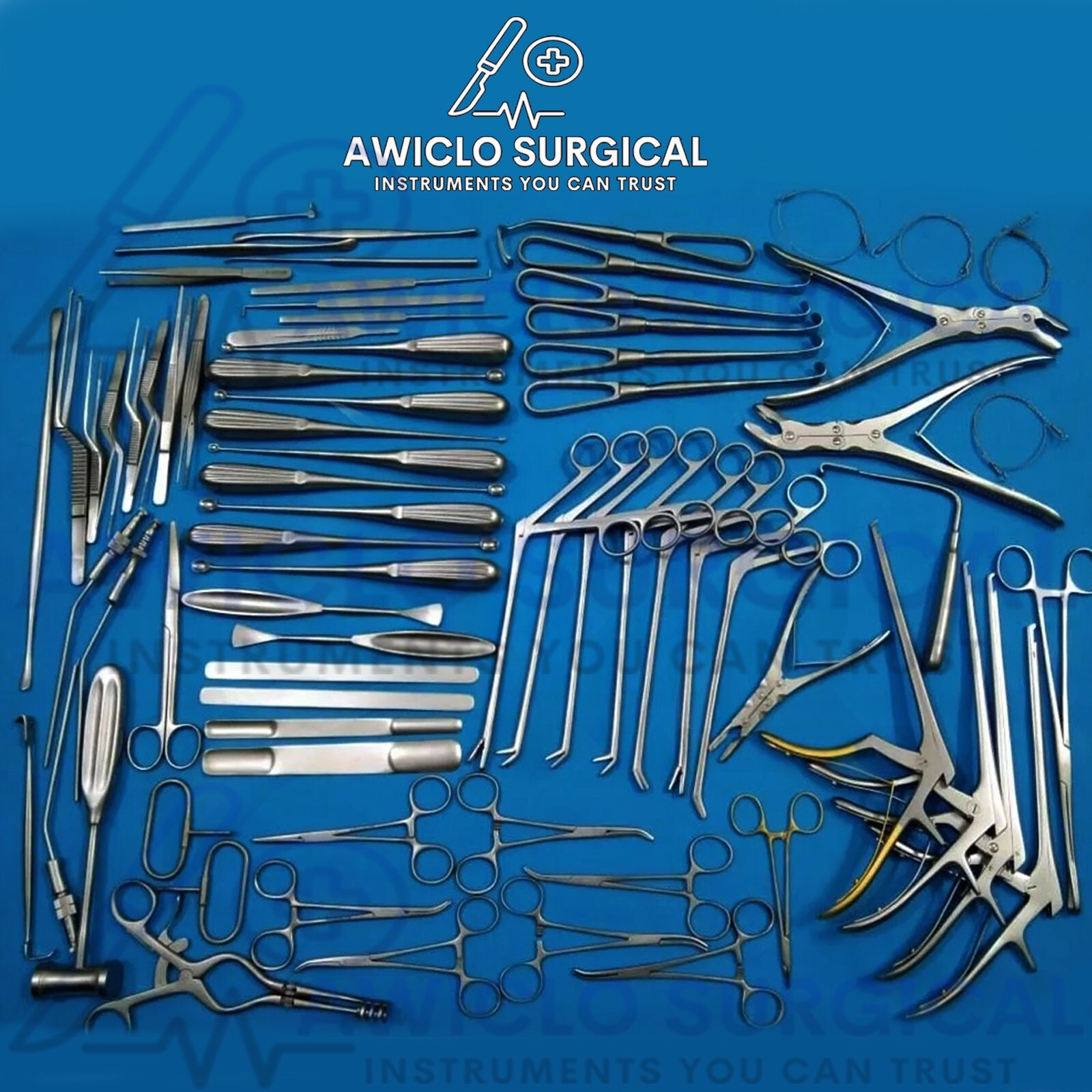 Laminectomy Surgical Orthopedic Spinal Instruments Set 78 Pcs