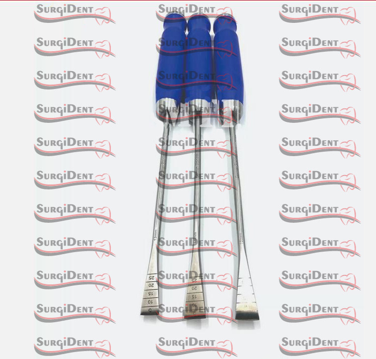 Bone Osteotome 13 mm, 15 mm, 16 mm Size 33 cm, Orthopedic Instruments 3 Pcs Set