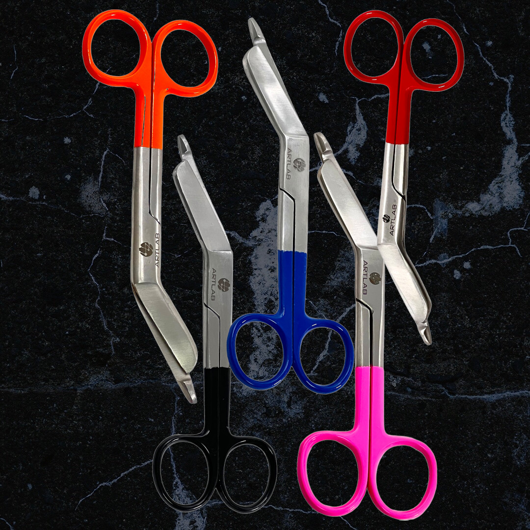 ArTLaB-Medical and Nurse Bandage Scissors 5.5″ Assorted – Zebra Pattern – 5 Pack