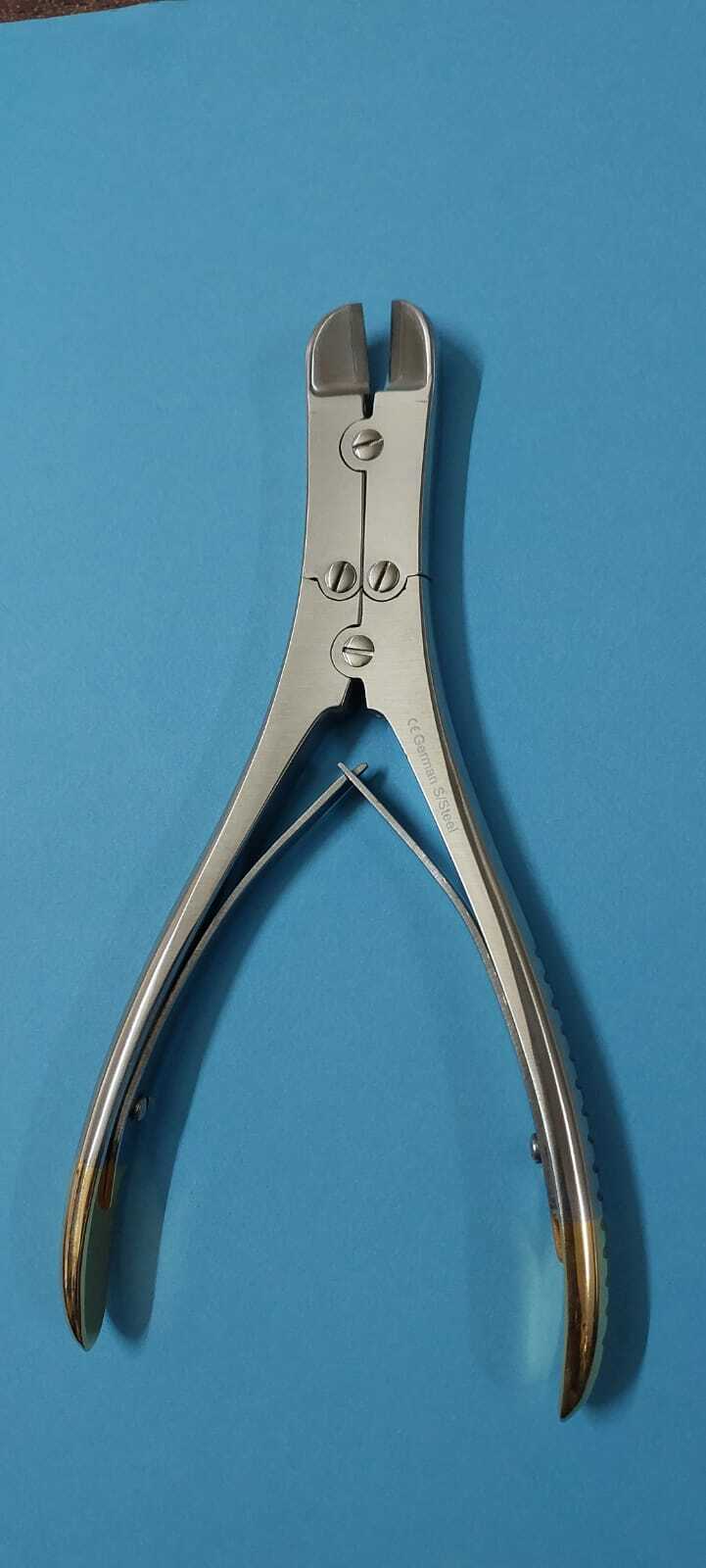 Wire Cutter 7″ Double Action Golden Handle T.C Tipp Surgical Instrument ortho