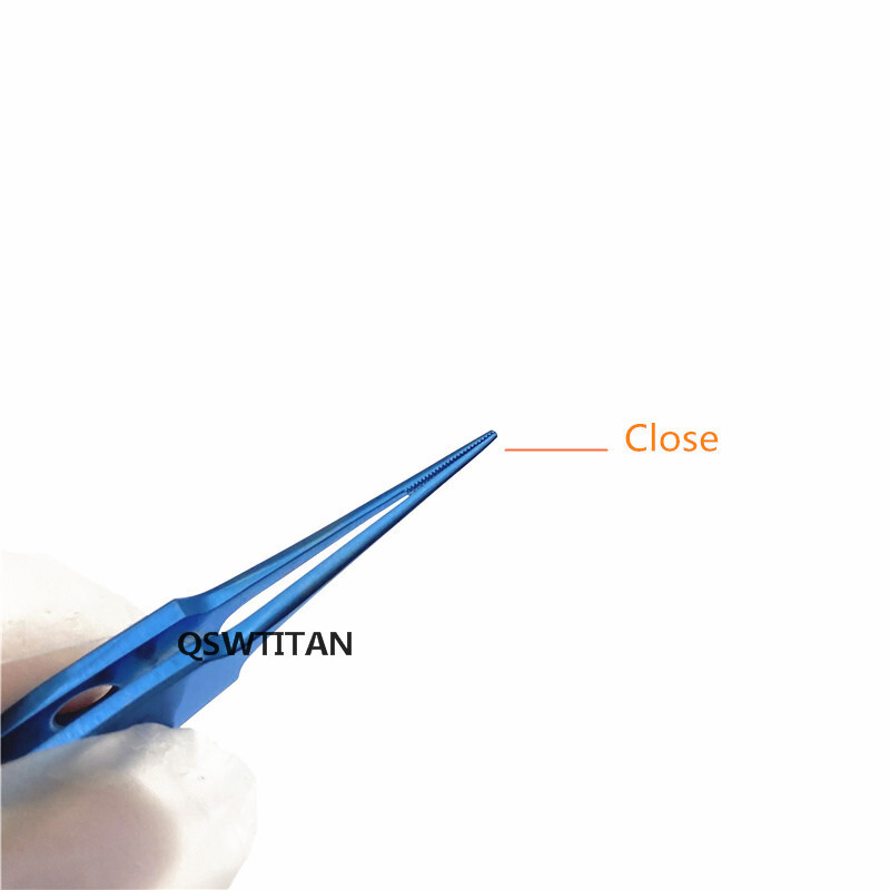 1pc Ophthalmic Tissue Forceps serrated tips Conjunctiva Tweezers