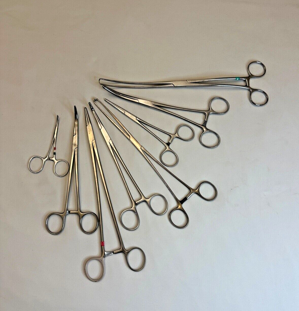 Set of 8 Miltex Artery Clamps General Surgery
