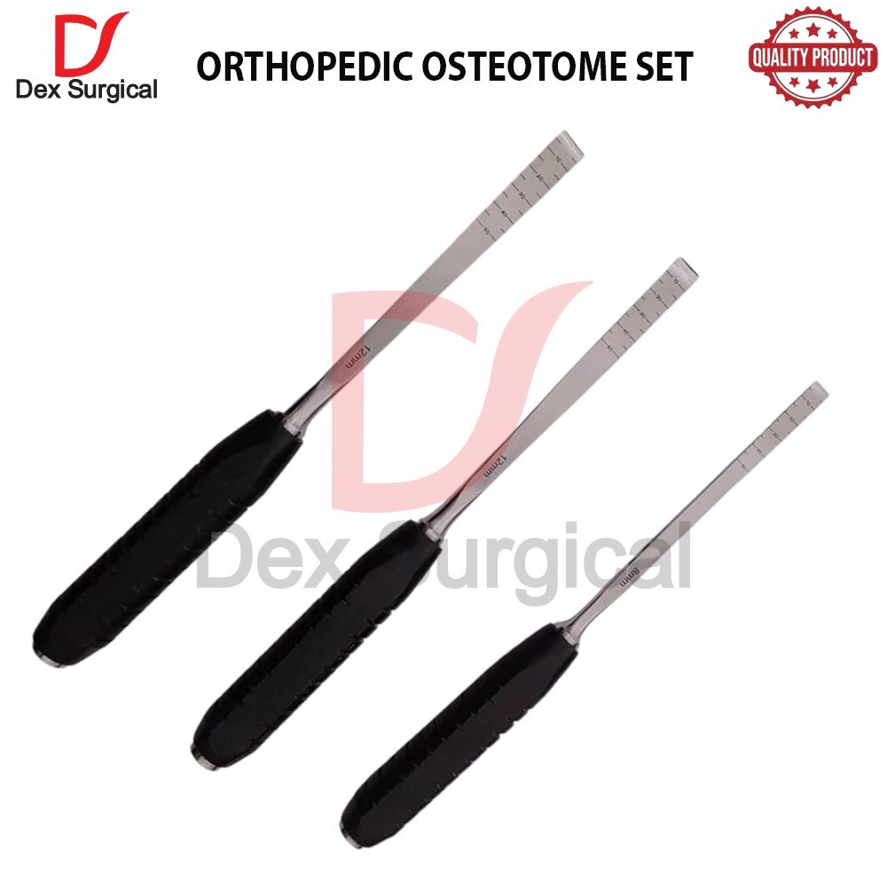 Set Of 3 Pcs Plastic Surgery Hospital Orthopedic Osteotome Straight