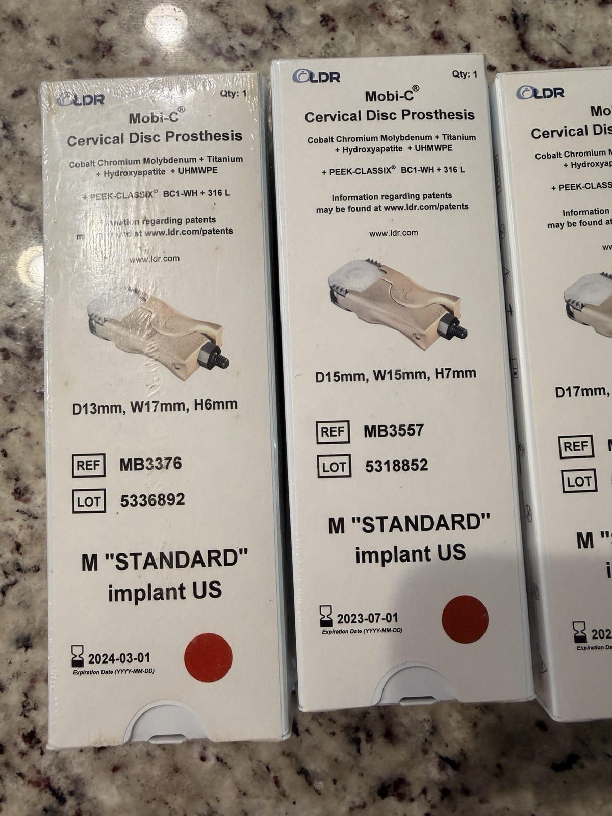 LDR Mobi-C Cervical Disc Prosthesis Implant, M Standard, MB3376 US Ortho