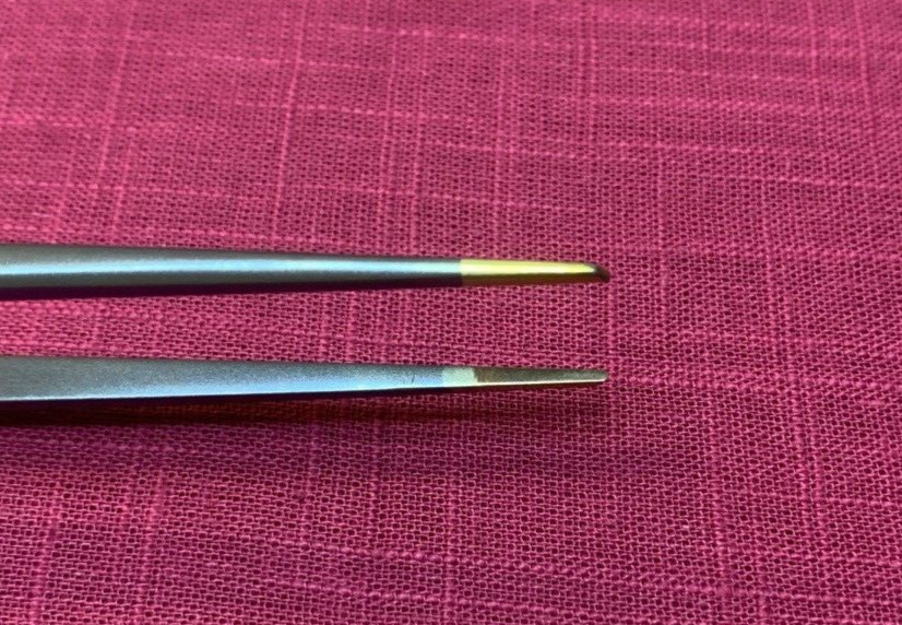 V Mueller Bayoneted Bipolar Forceps VMNS F-5018 1mm Tip NEW