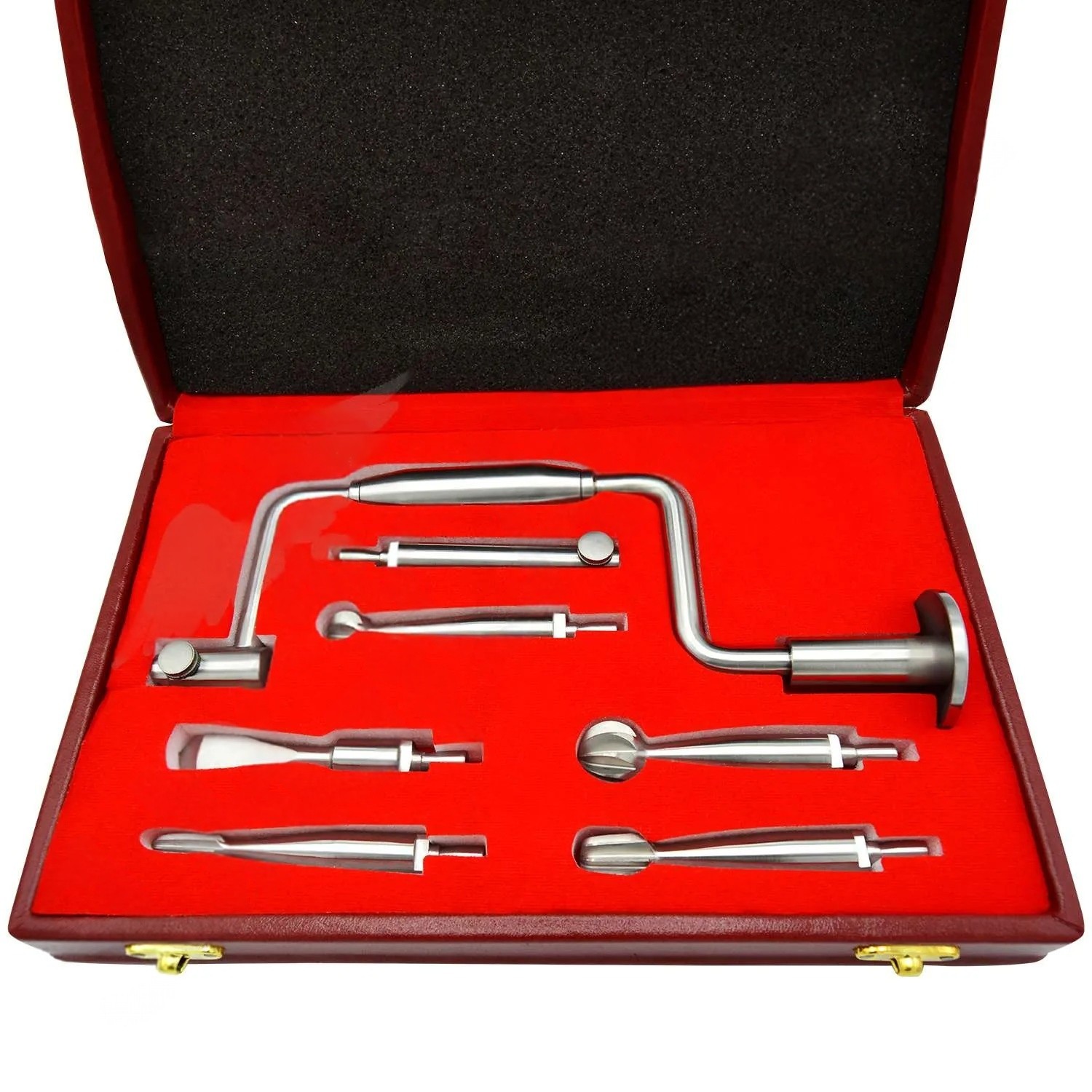 Hudson Brace Hand Drill Set 7Pcs, Neurosurgical Orthopedic Surgical Instruments