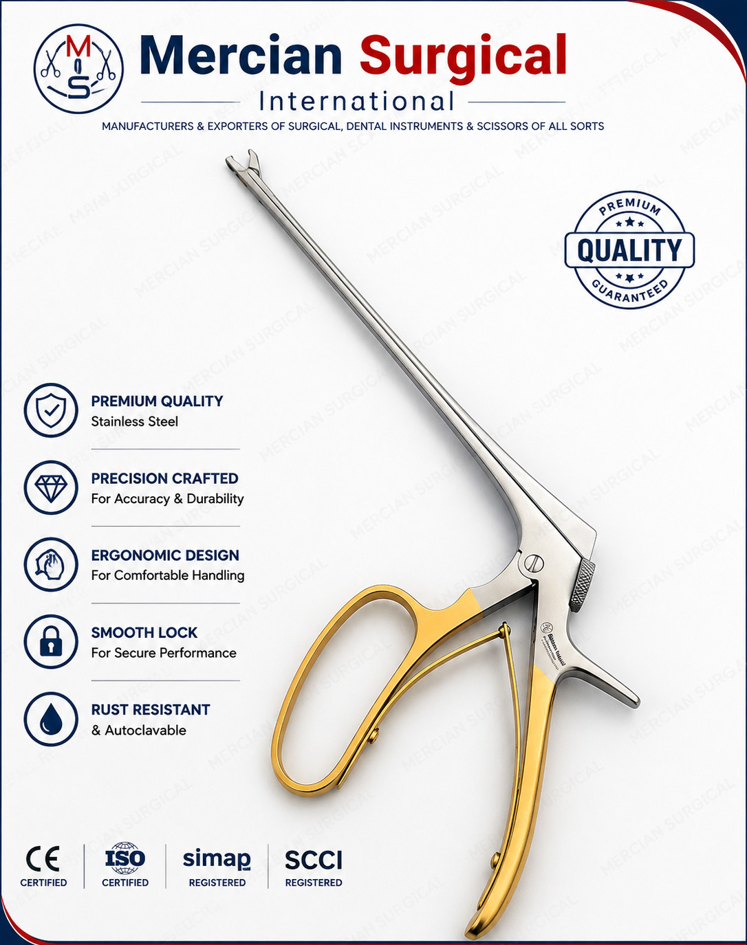 Townsend Mini Baby Tischler Biopsy Punch Forceps 20.5cm 2.3×4.2mm OB/GYN
