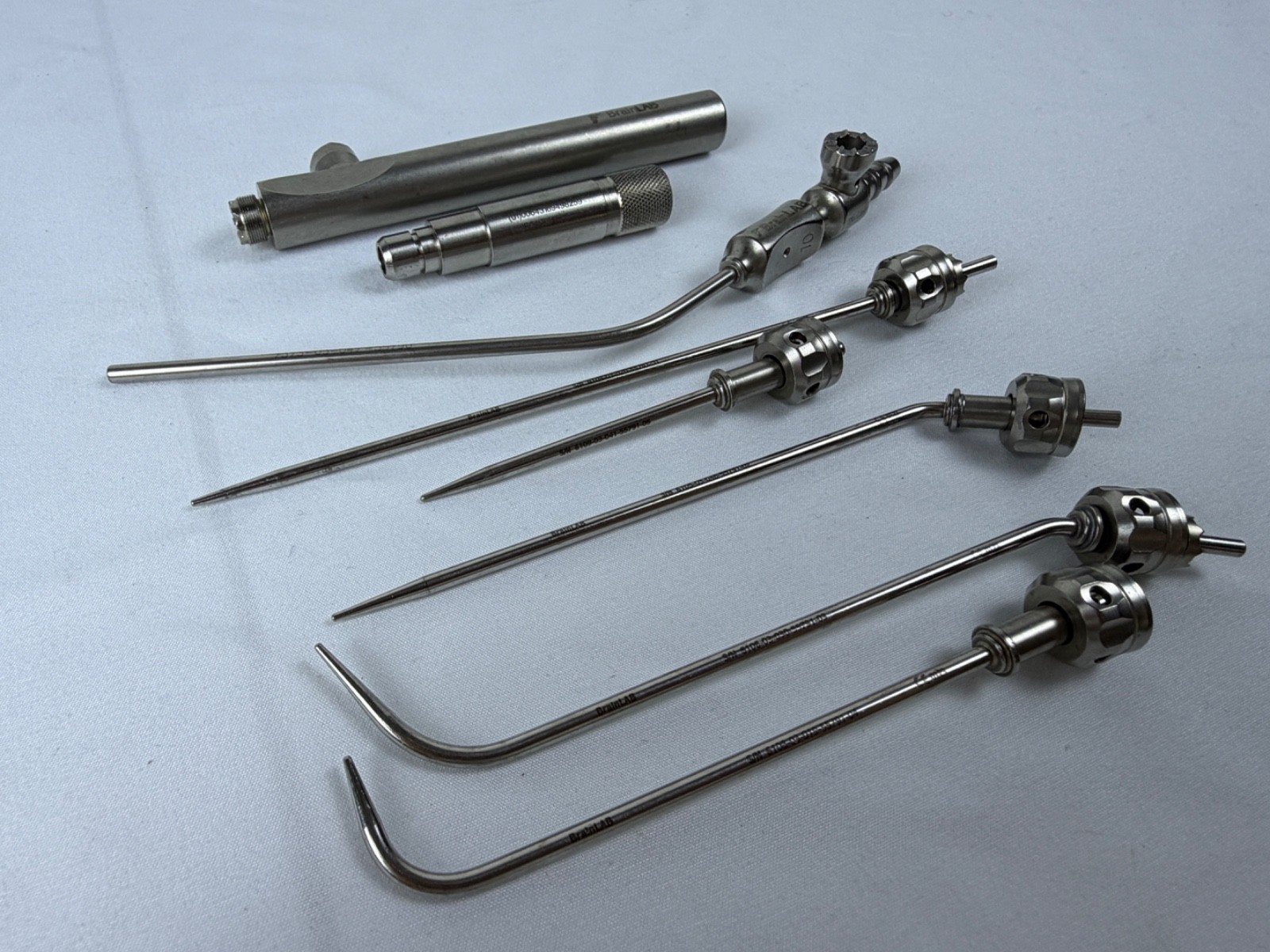 BrainLab Navigated Suction Tube, Pointers w/ 55791 Surgical Handle Neuro
