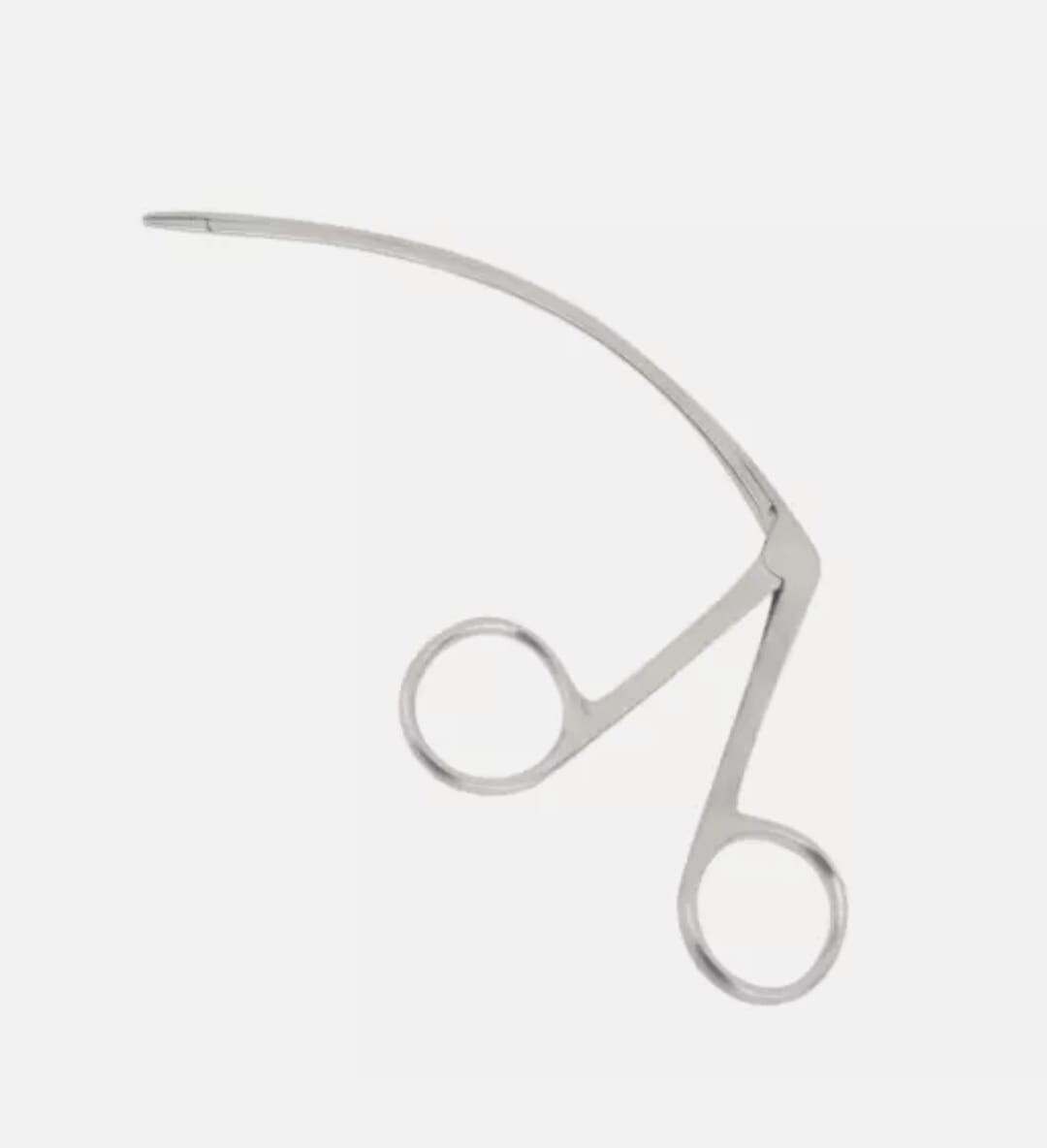 Carroll Tendon Pulling Forceps, 5.5″, Curved Shaft, 2 x 8 mm Serrated, Premium