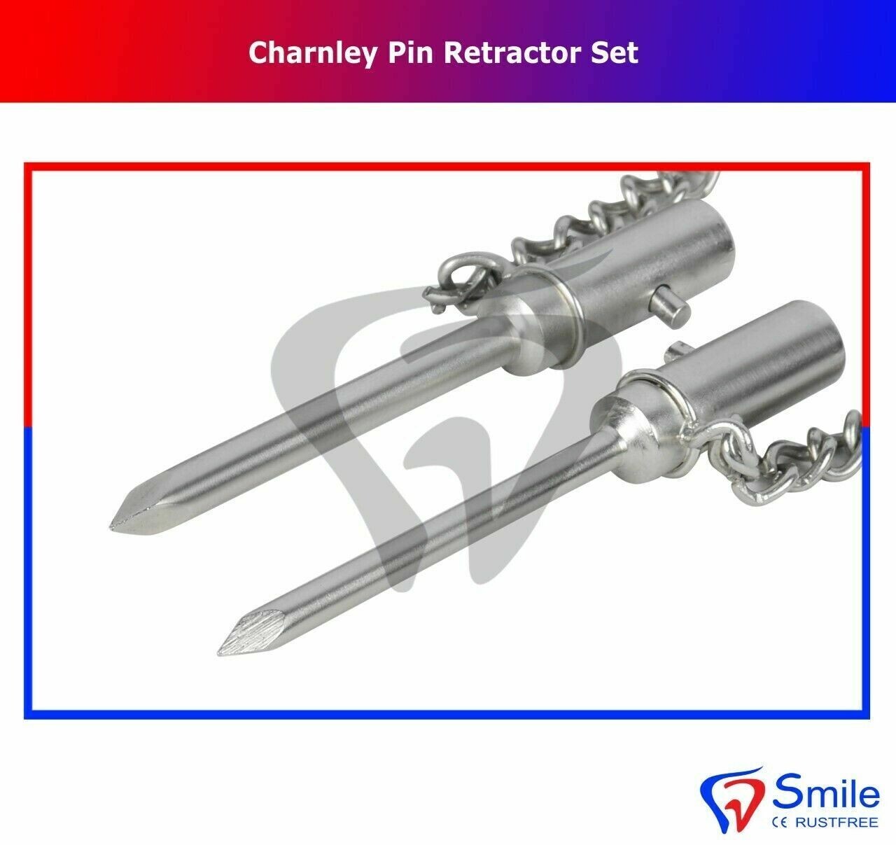 Charnley Pin Retractor Set Surgical Veterinary Orthopedic Instruments Shanzi UK