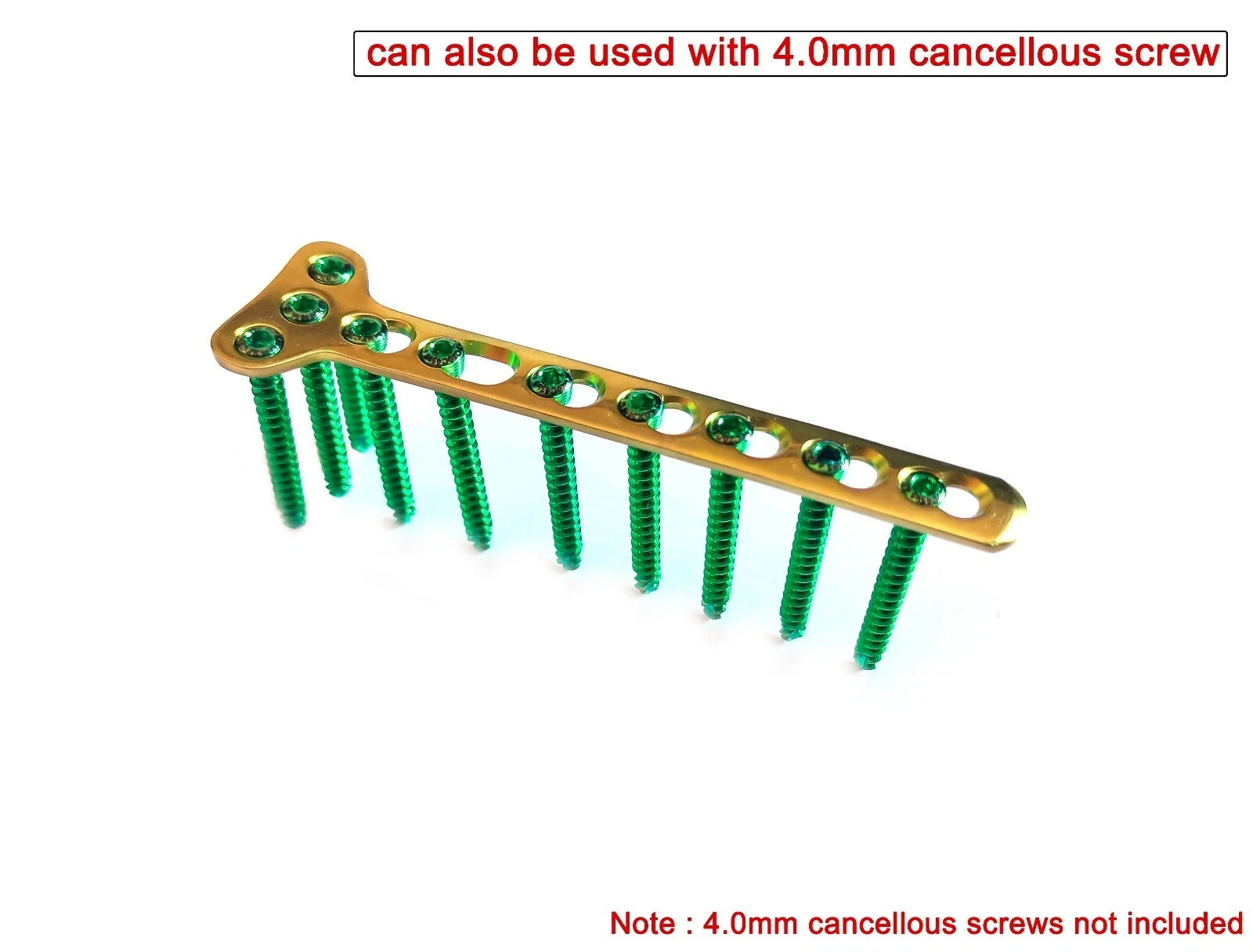 Titanium 3.5mm LCP plates lot of 7 pcs with 50 LCP screw