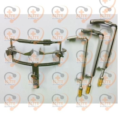 Dingman mouth Retractor with Fiber optic German stainless steel CE