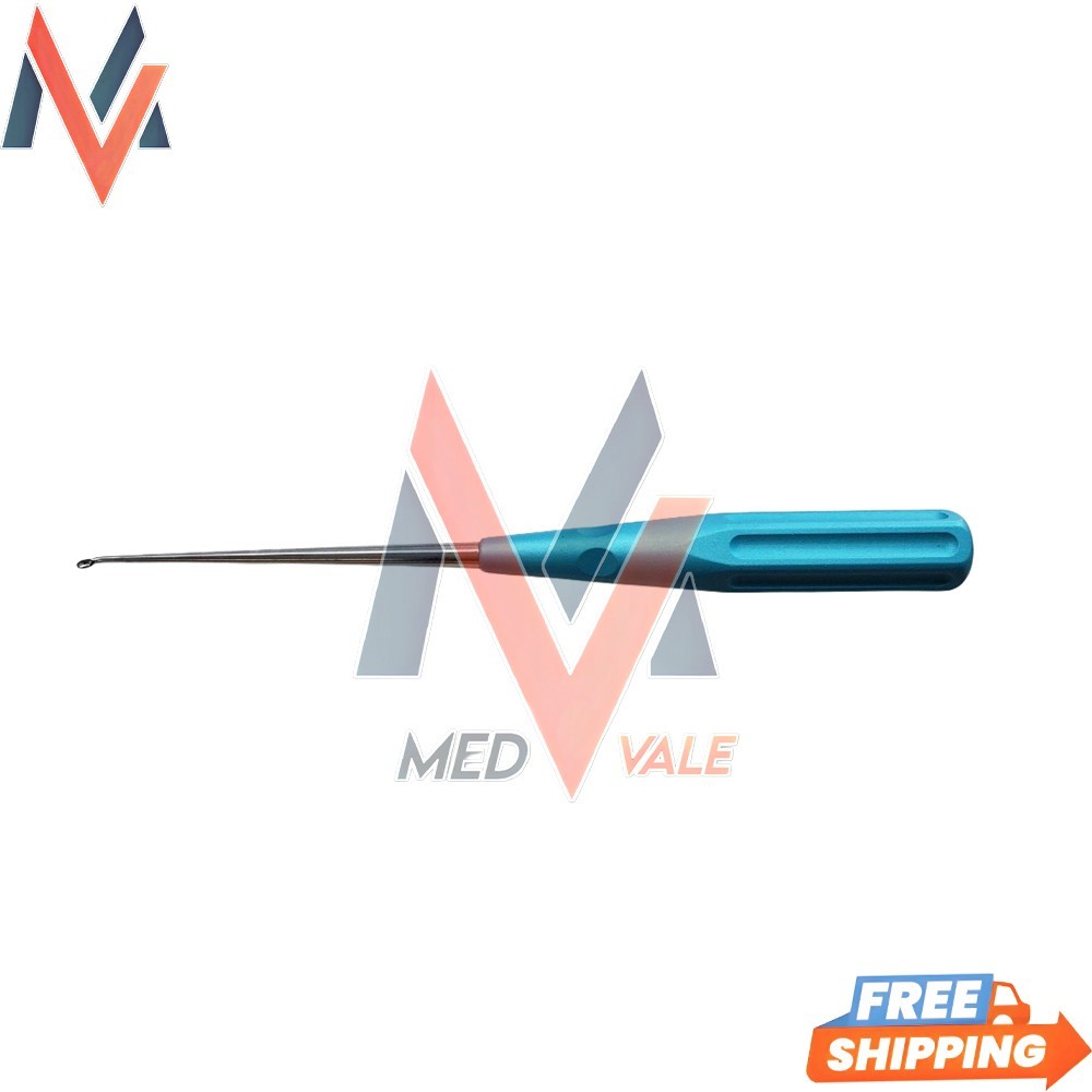 V.Mueller U-0165 Orthopedic Neuro Spine Curette Oval Cup 10 Size 000 Up Angled