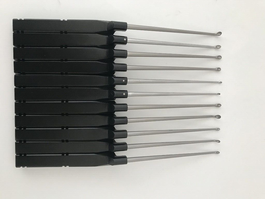 KARLIN TYPE SPINAL CURETTE 11 PCS SET BLACK HANDLE SURGICAL INSTRUMENTS,