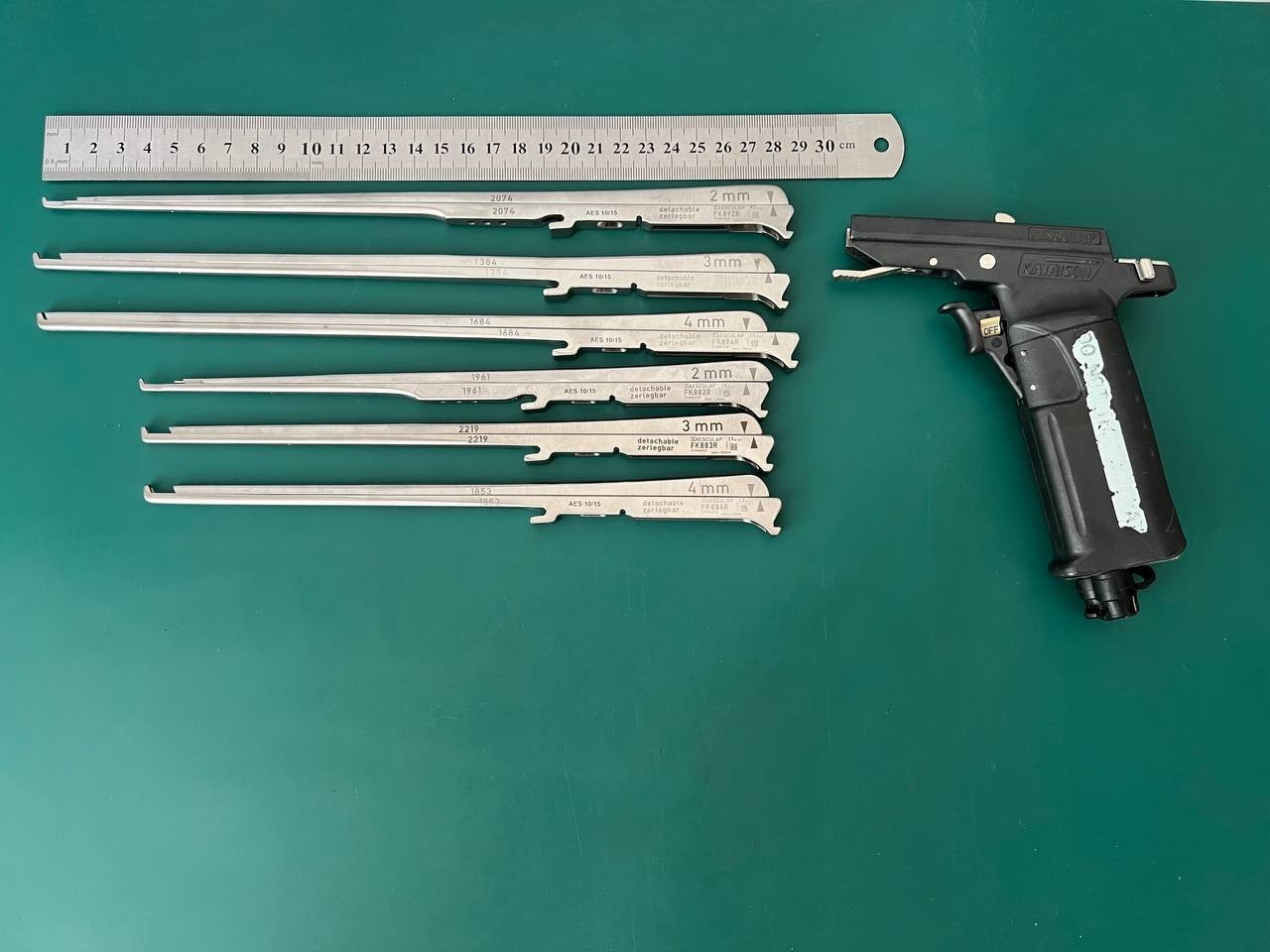Aesculap FK899R Kairison Pneumatic Kerrison Rongeur Bone Punch Set