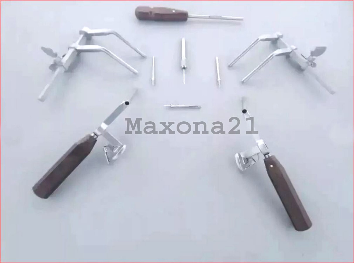 Caspar Cervical Distractor Set Right & Left With Screw Driver Spine Instruments