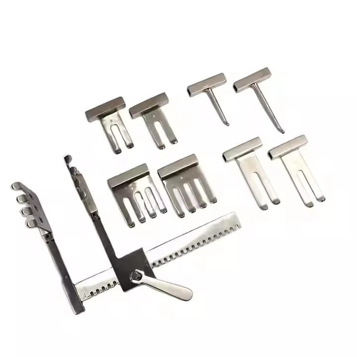 Surgical Instruments Orthopedic Spine Retractor Set 10 Blades with black coated