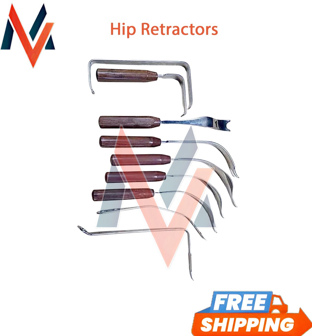Hip Retractors Arthroplasty Orthopedic Surgery Instruments Set High Quality