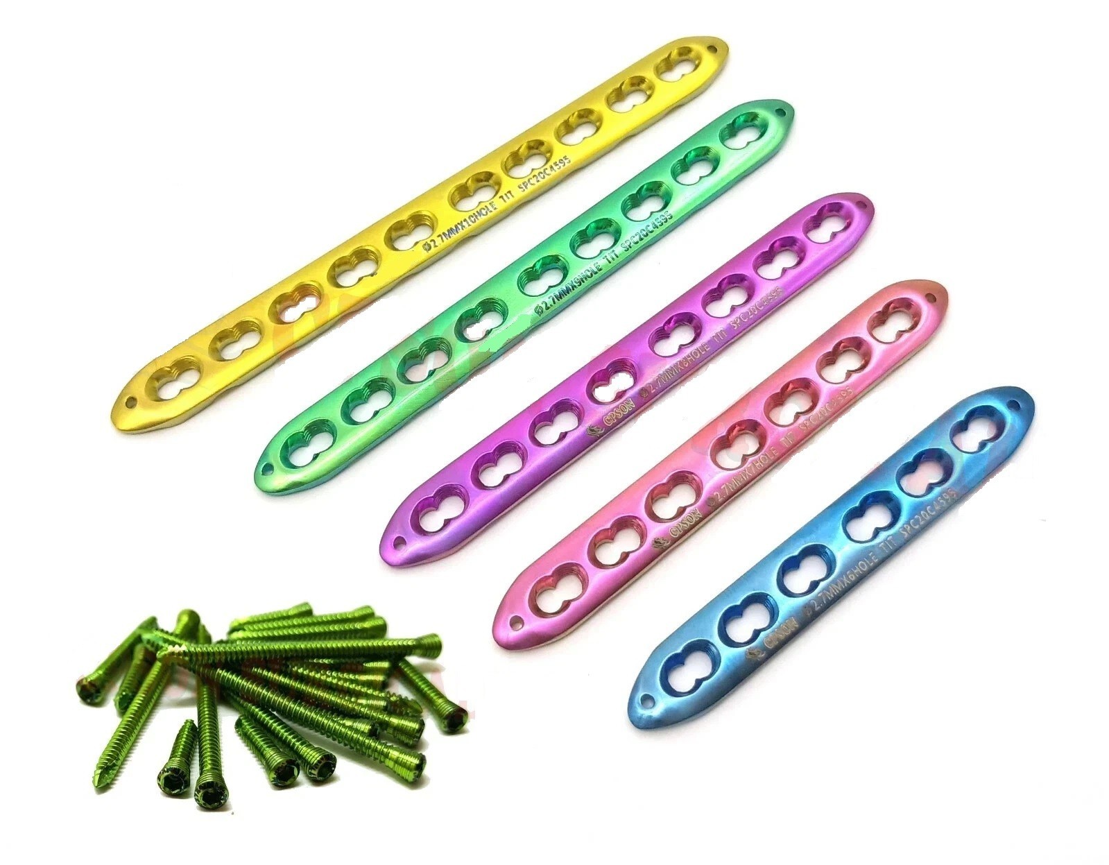 Veterinary Straight plate 2.7mm 6H to 10 H with 50 pcs screw sugical Instruments