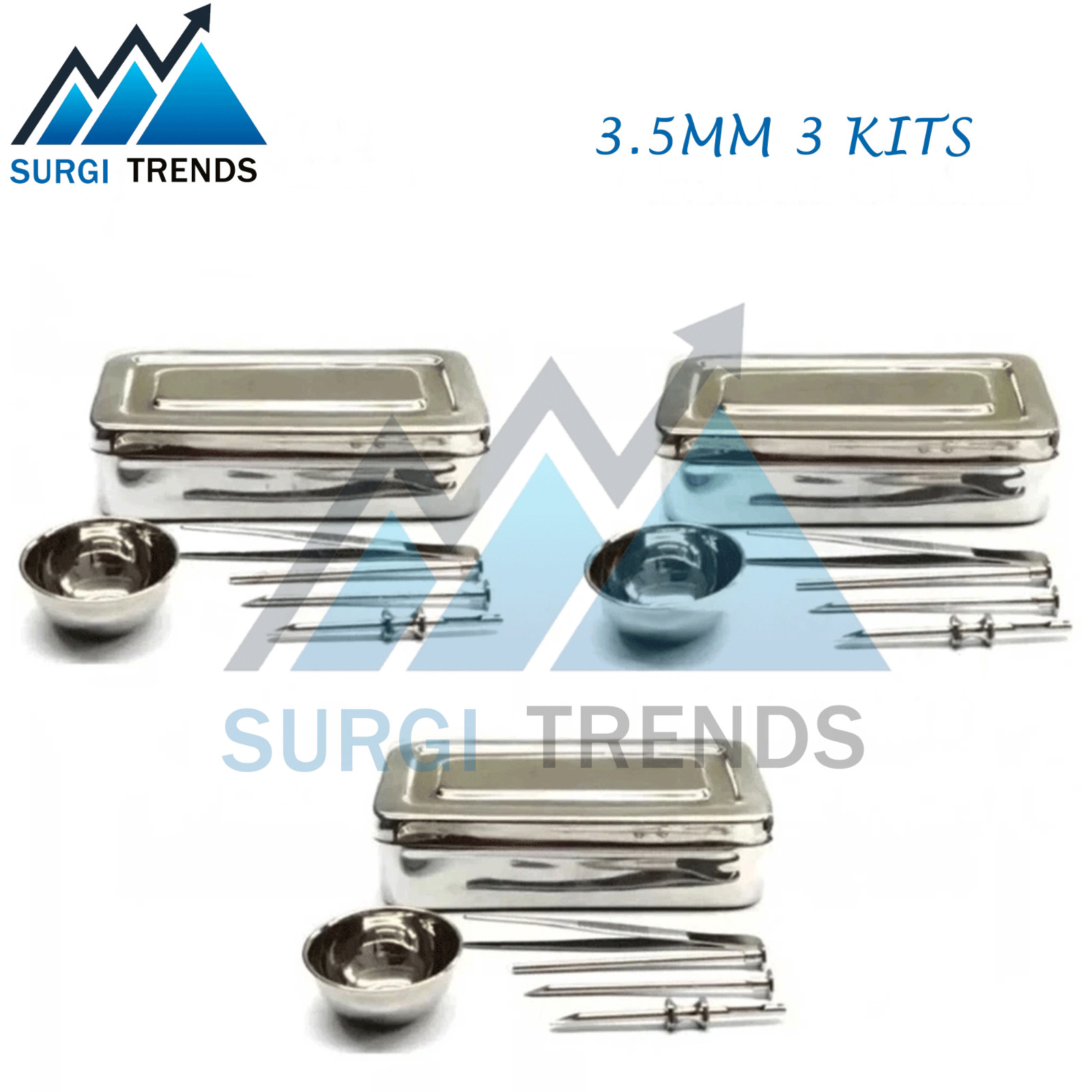 3 HRT Trocar kit 3.5mm 3 kits ,Hormone Replacement Pellet Insertion Kit 3 Sets