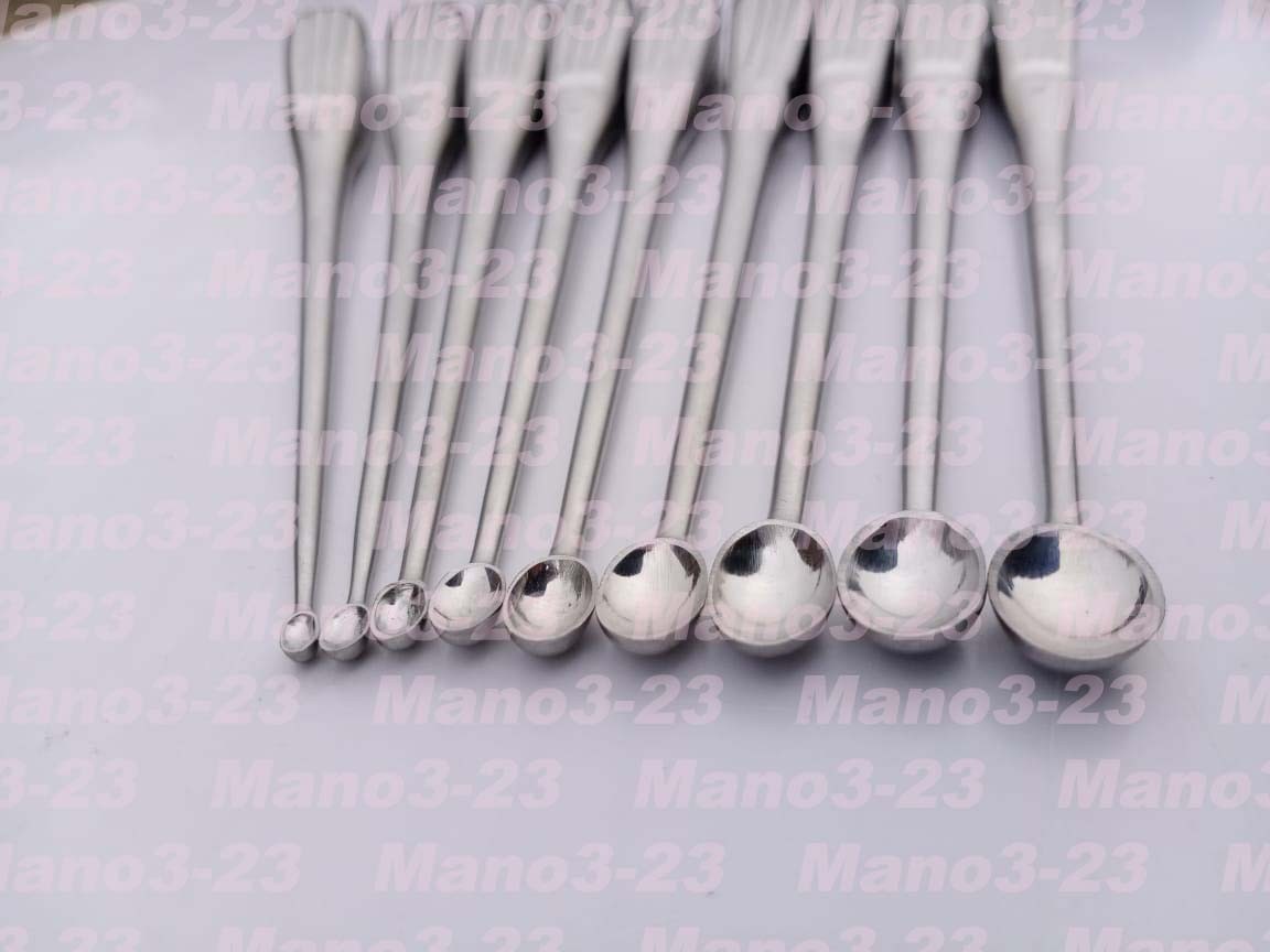 Volkmann Bone Curette Set of 9 Pieces Orthopedic Surgical Instruments