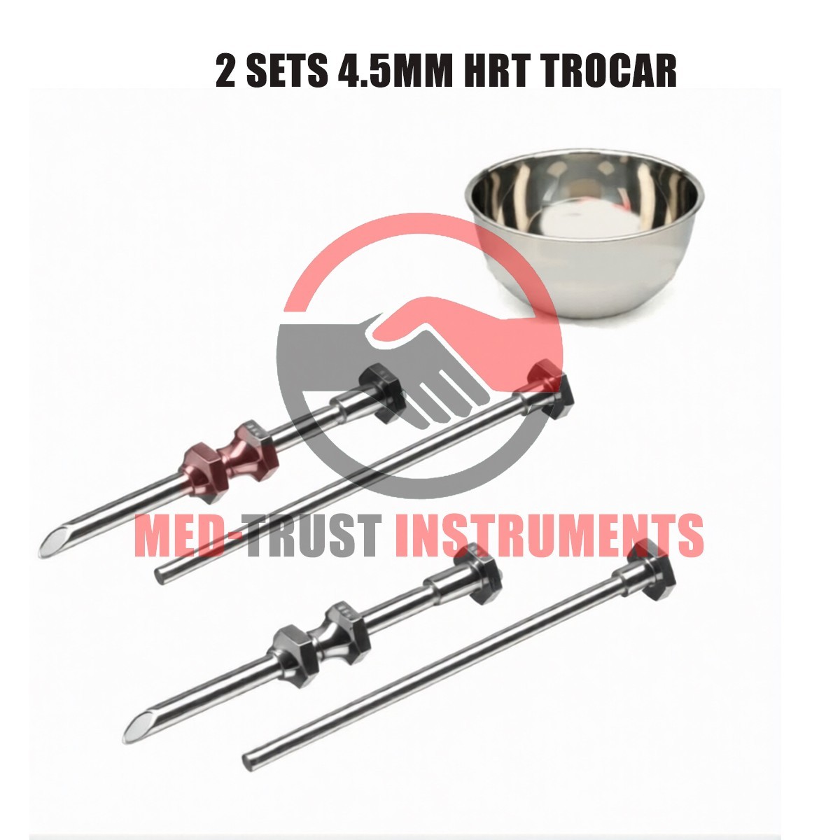 German HRT Trocar 4.5mm 2Sets Hormone Replacement Pellet Insertion Kit