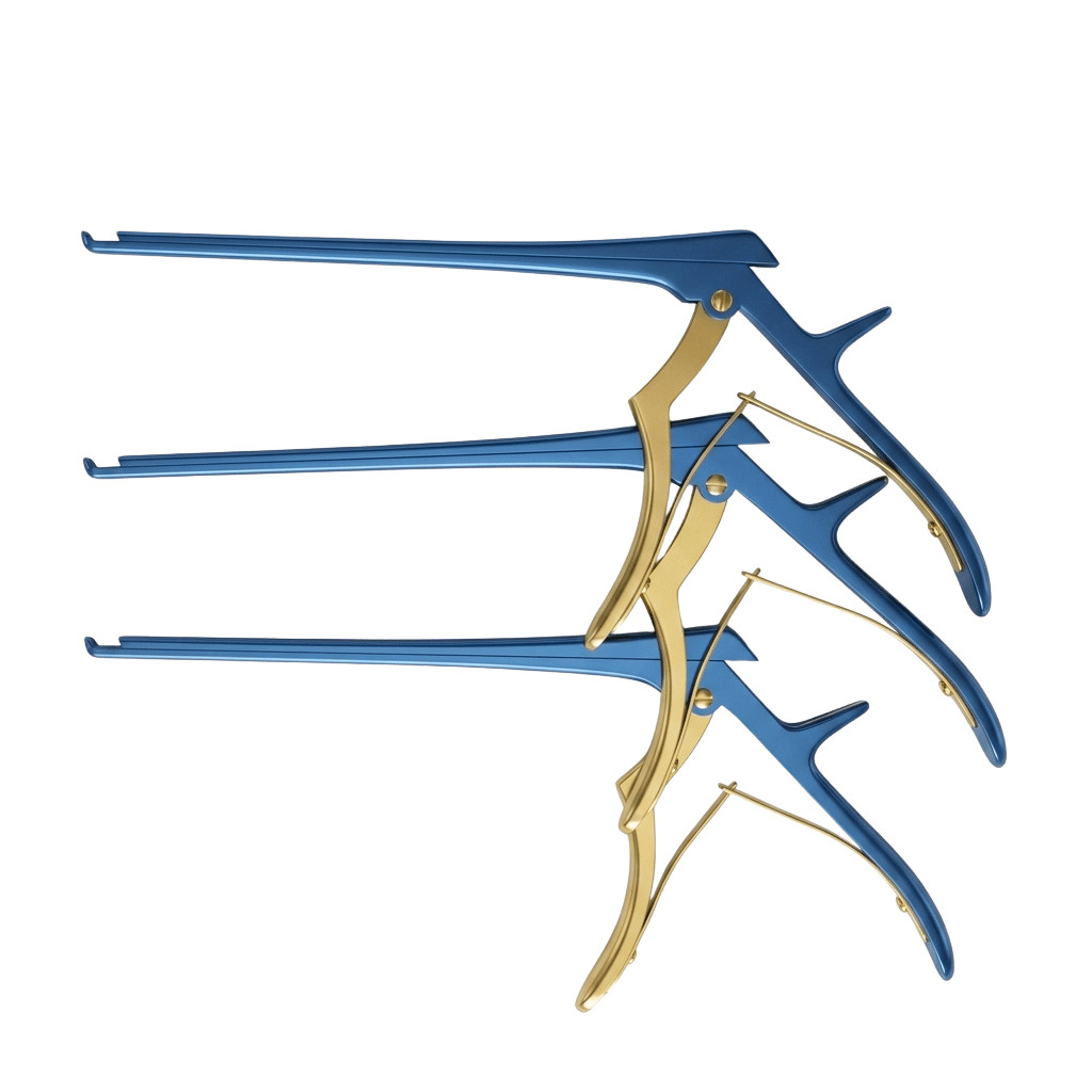 3 Pc Kerrison Rongeur Set German Stainless Steel Blue Titanium Orthopedic Spine