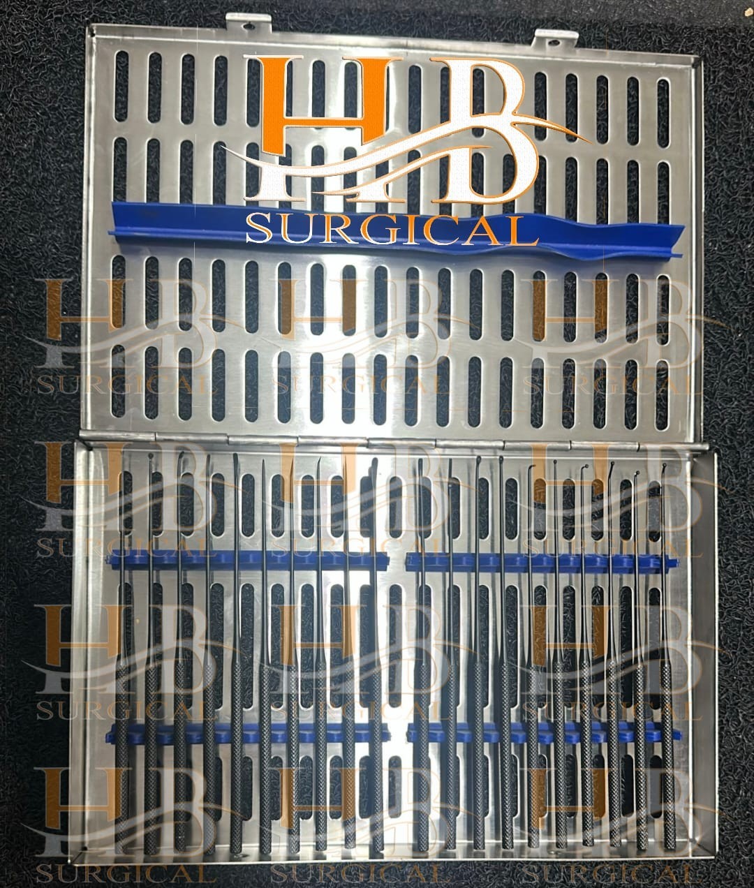 Rhoton Micro Dissector Expanded 20 PCS Set of Stainless Steel with steel case