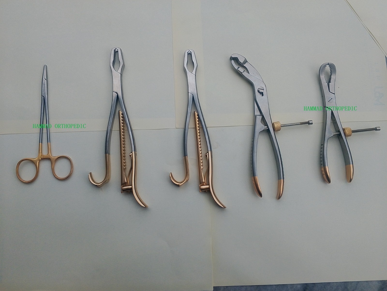 Set of 5 Orthopedic Bone Holding Forceps Surgical Veterinary Instruments kit